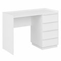 Scrivania Bianca Viktoria con 4 Cassetti, 110x45 cm, Ideale per Smart Working e Studio