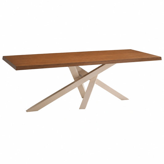Scrivania Moderna per Ufficio con Gambe in Metallo e Piano Spazioso, Ideale per PC Portatile, Colore Bianco, Taglia M