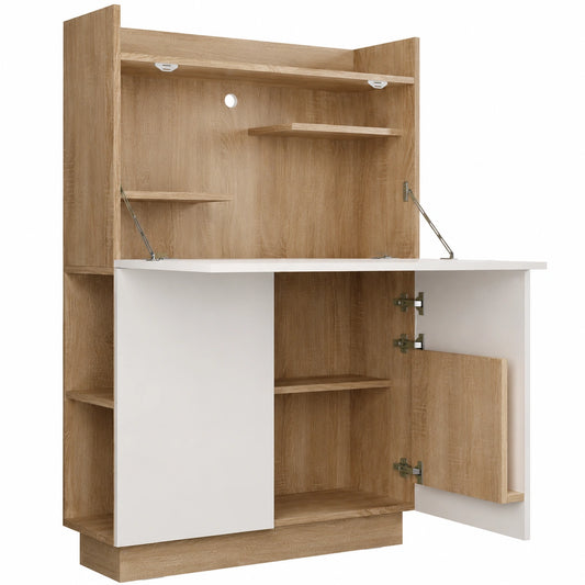 Vicco Scrivania Alena, colore Sonoma, 85x27 cm, design compatto per massimizzare lo spazio e garantire ordine