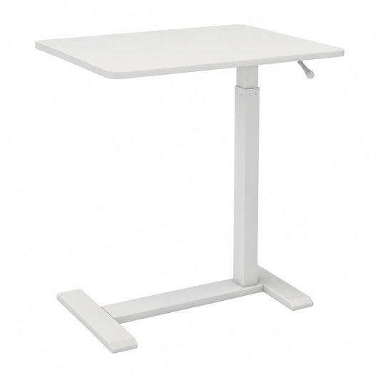 Scrivania Regolabile Pneumaticamente con Ruote Nasconde, Altezza 66-100 cm, Ideale per Lavoro da Casa o Studio, Colore Nero