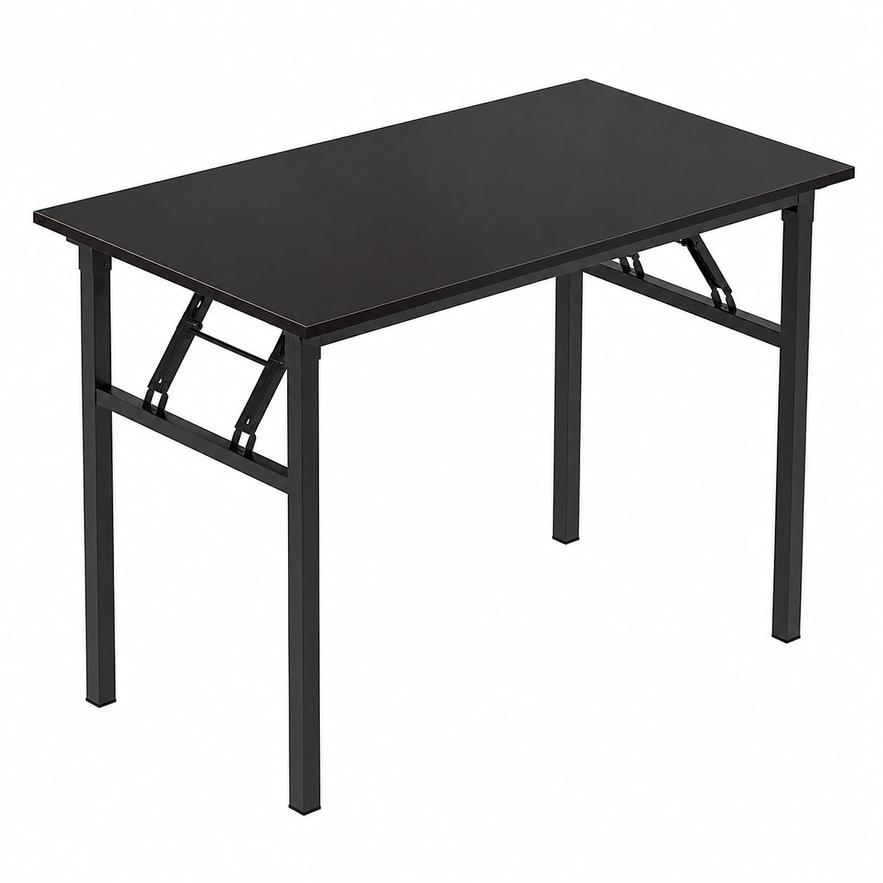 Scrivania Pieghevole in Legno Nero 120x60 cm per Computer e Ufficio