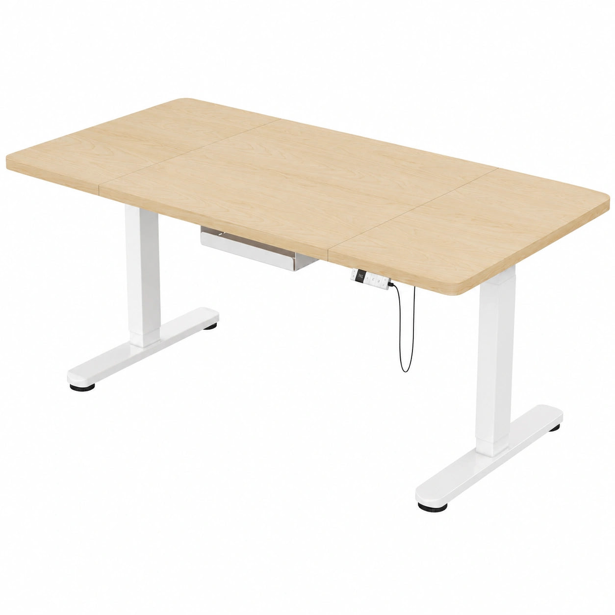 Devoko Scrivania Elettrica Regolabile in Rovere con Funzione Memoria, 160x80 cm