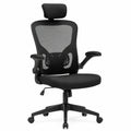 Poltrona Ergonomica per Ufficio con Schienale Alto, Supporto Lombare, Poggiatesta e Braccioli Regolabili