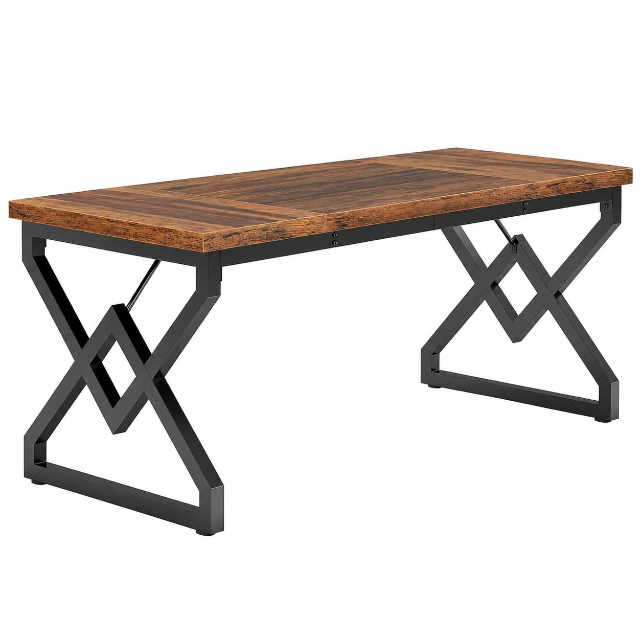 Scrivania Tribesigns 160x70 cm, Piano Legno Spesso, Struttura Metallo, Ideale per Ufficio e Studio Casa