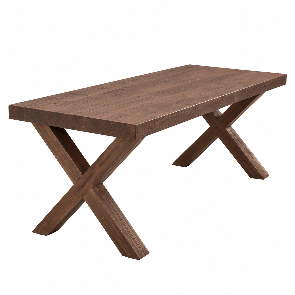 Tavolo da Computer in Legno Massello, Design Moderno e Rustico, Perfetto per Studio e Lavoro