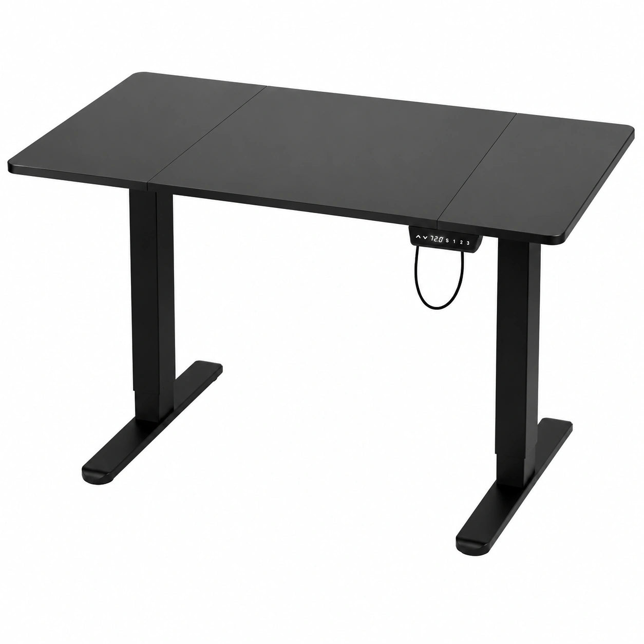 Scrivania Elettrica Regolabile Duronic CD140 BK 140x60 cm Nera, Altezza 72-118 cm con Porte USB e USB-C, Capacità 70 kg, Ideale per Ufficio e Smart Working