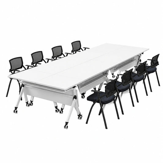 Tavolo pieghevole portatile con ruote per ufficio e aula